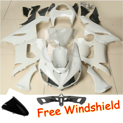 Fairings Bodywork Kit & Stay Bracket Fit For Kawasaki Ninja ZX6R ZX636 2005-2006