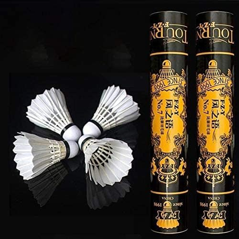 Badminton Birdie 24 Pack,Professional Badminton Shuttlecocks,Goose Feather Ball