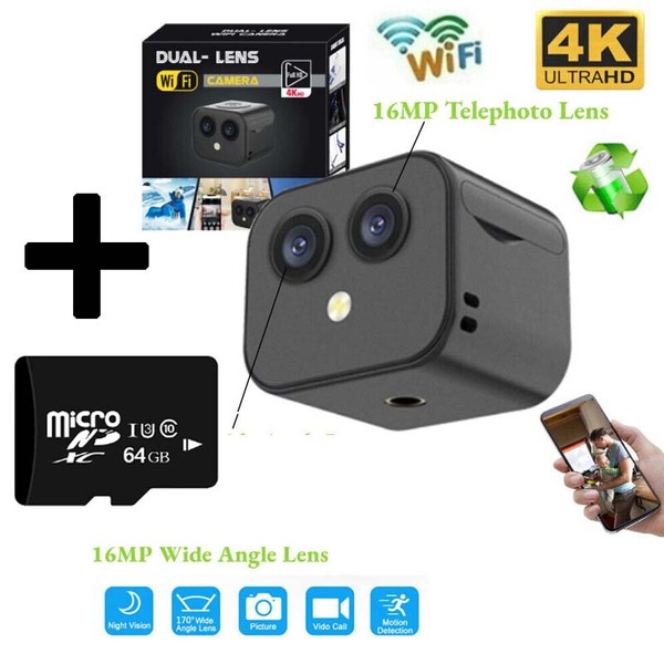 Wireless Mini Security Camera Outdoor Home Wifi Night Vision Hidden Cam 4K HD 1X - Image 16