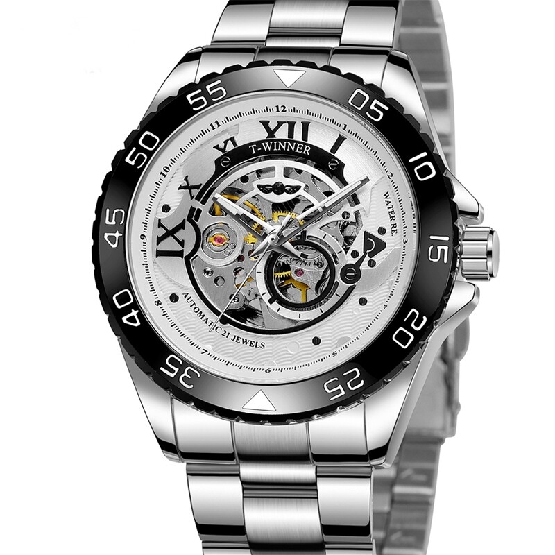Winner Mechanical Watch Automatic Skeleton Men Watches Top Brand Luxury Bracelet