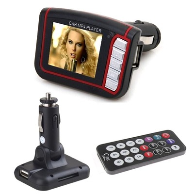 Inalámbrico FM LCD coches Auto MP3 MP4 Reproductor música USB MMC SD