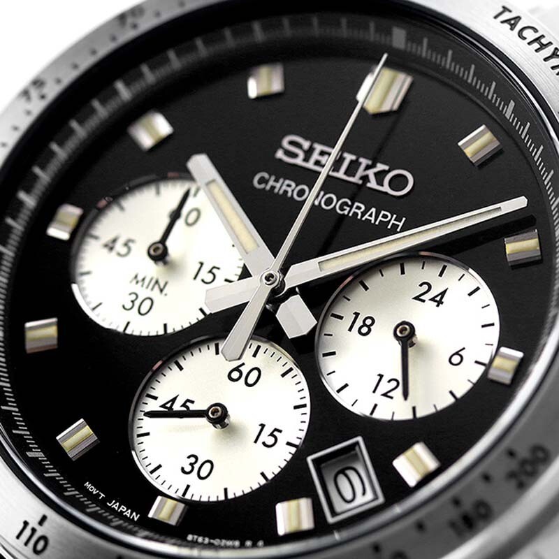 Pre-owned Seiko Spirit Sbtr047 Neo Vintage Chronograph Quartz Stainless Steel Men Watch