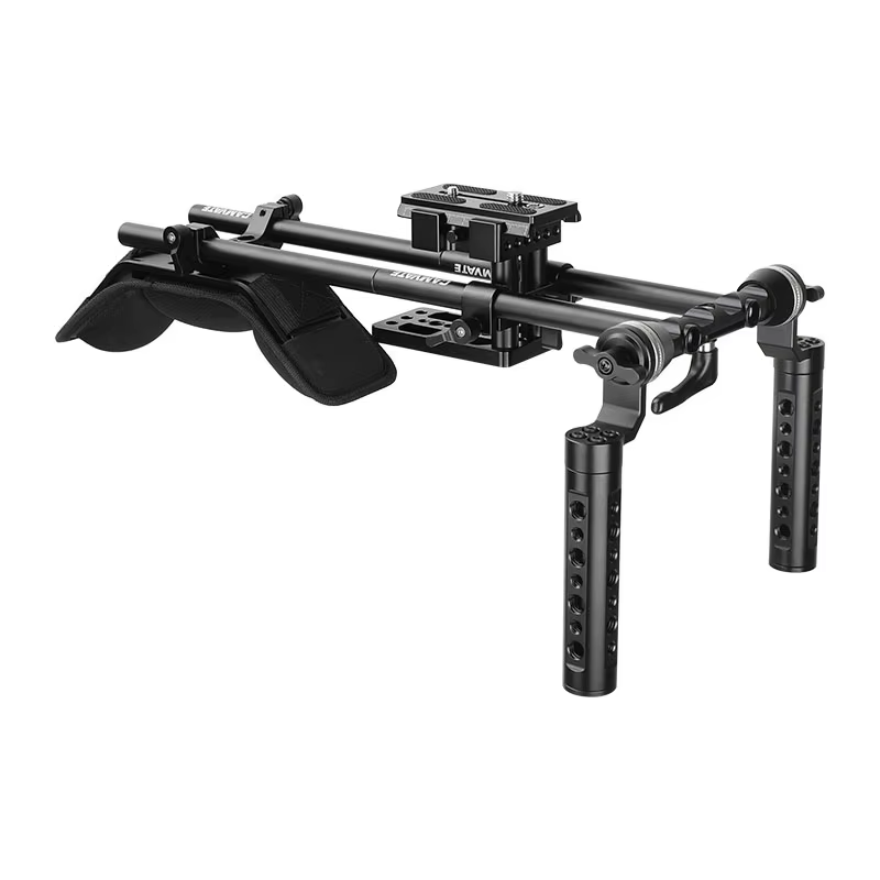 Pro Handheld Shoulder Mount Rig With Manfrotto Quick Release Baseplate Dual ARRI