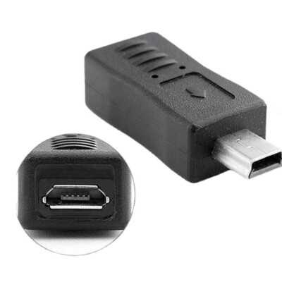 Micro USB Female to Mini USB Male Adapter Connector Converter Adaptor for PhJvm