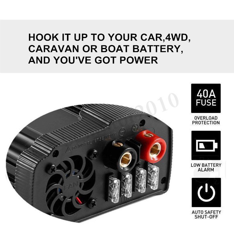 5000W 10000W Car Solar Power Inverter 12V DC to 110V AC Sine Wave Converter US