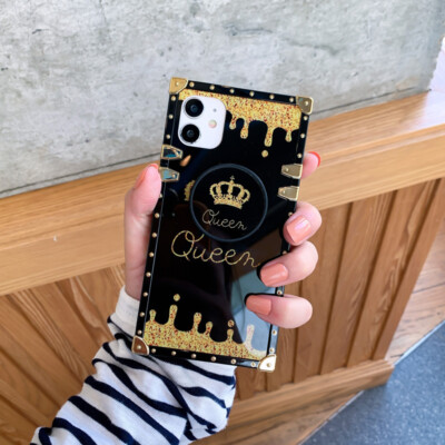 Bling Lips Queen Square Phone Case For Google 6 Pro Tecno 12 15 16 17 Spark 7