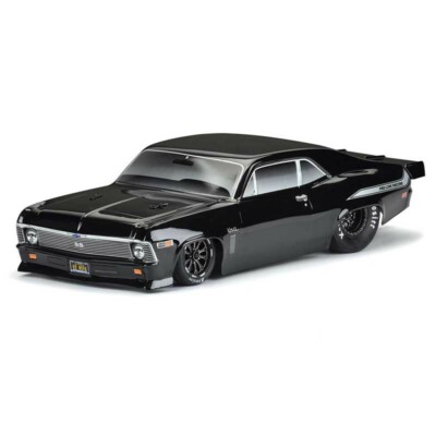 Pro-Line 1969 Chevrolet Nova Tough-Color Black Body 1/10 Slash 2WD SC Drag Car