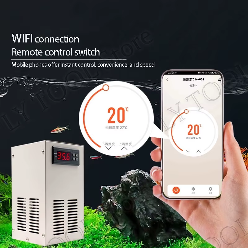 20L / 35L LCD Display Aquarium Water Chiller Pond Cooling Device Fish Tank Const