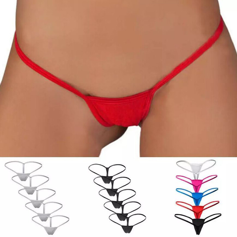 5 Pack Womens Mini Sexy Thong Micro G-string Underwear Panties Lingeries Lot