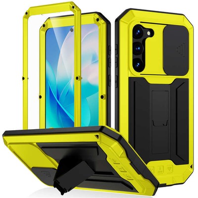 For Samsung Galaxy S24 S23 Ultra Plus Metal+Full hard bak hard Silicon case