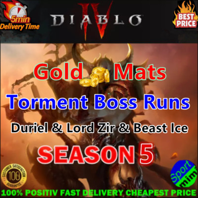 DIABLO 4 SEASON 5   DURIEL RUN MATS Materials   D4 S5 Gold TORMENTED  TORMENT