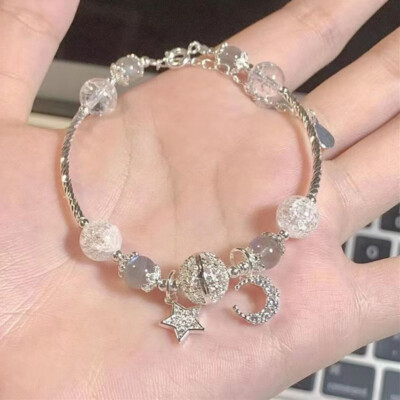 Opal Moonstone Crystal Star Moon Bracelet Simple Sweet Women Bracelet Gijo