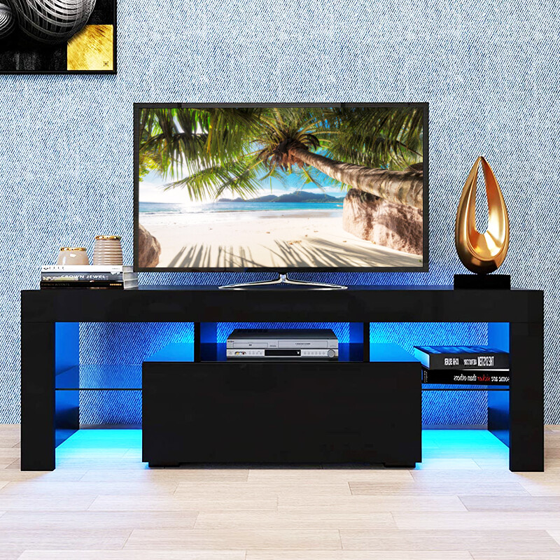 Storage Cabinet Unit With Drawer For 55 In Tv Media Player