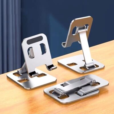 Phone Tablet Desktop Stand Desk Metalfolding Holder Mount Cradle For iPhone iPad