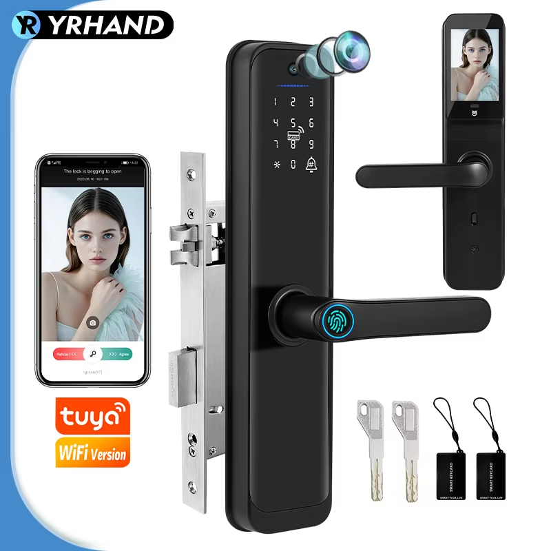 Tuya Wifi Smart Door Lock Electronic Digital Lock Featuring Biometric Fingerprin