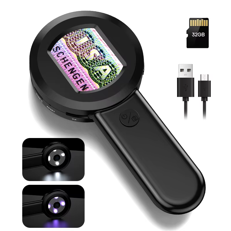 2‘’ Digital Microscope 100X Zoom Magnifying Glass with Light Coin Magnifier with