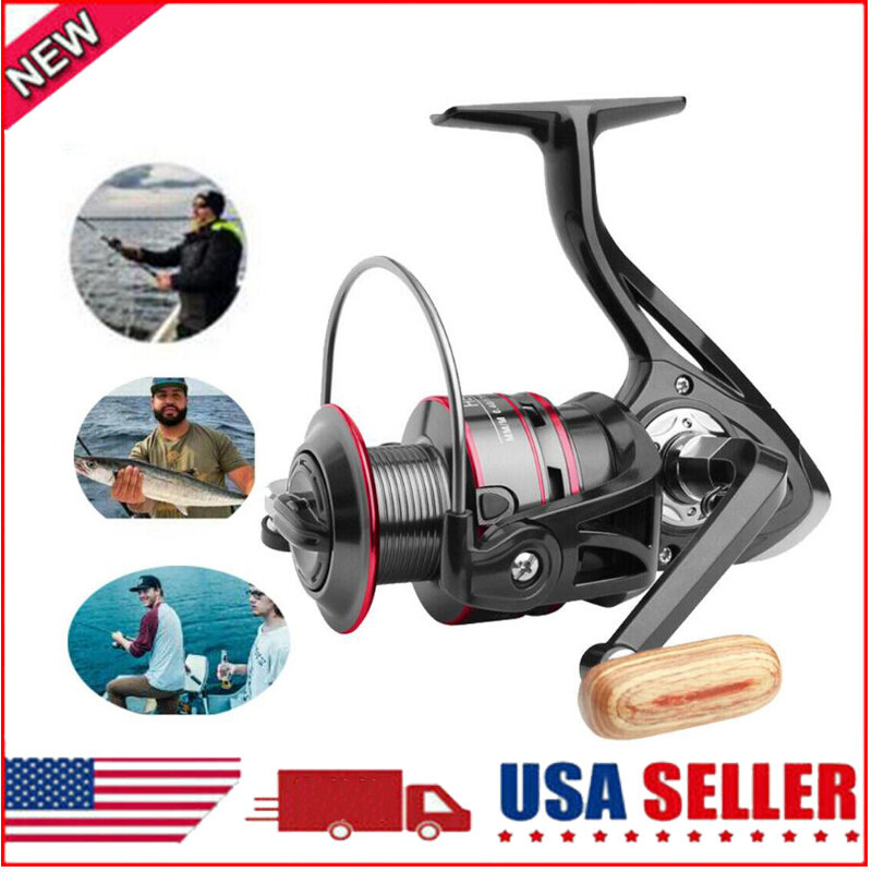 Carrete De Pesca Giratorio De Metal 8KG Max Arrastrar Acero 