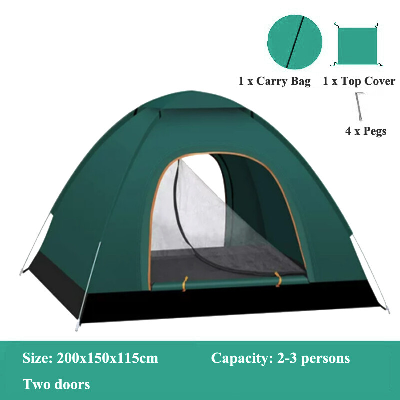 Automatic Instant Pop Up Tent Waterproof Outdoor Camper Hiking Canopy 2-3 Person