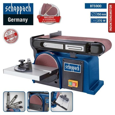 Scheppach Band- und Tellerschleifer BTS900 150mm Weiterentwicklung des BTS800