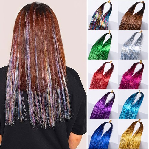 S Hair Extension Tinsel Glitter Braiding Hair Piece Us