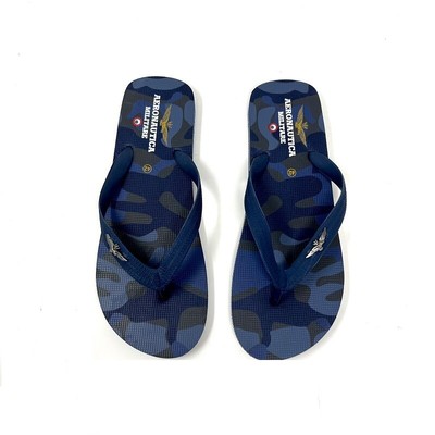 

Мужские Вьетнамки Aeronautica Militare SC243 Камуфляж Темно-Синие Тапочки Резиновые, Blue camouflage
