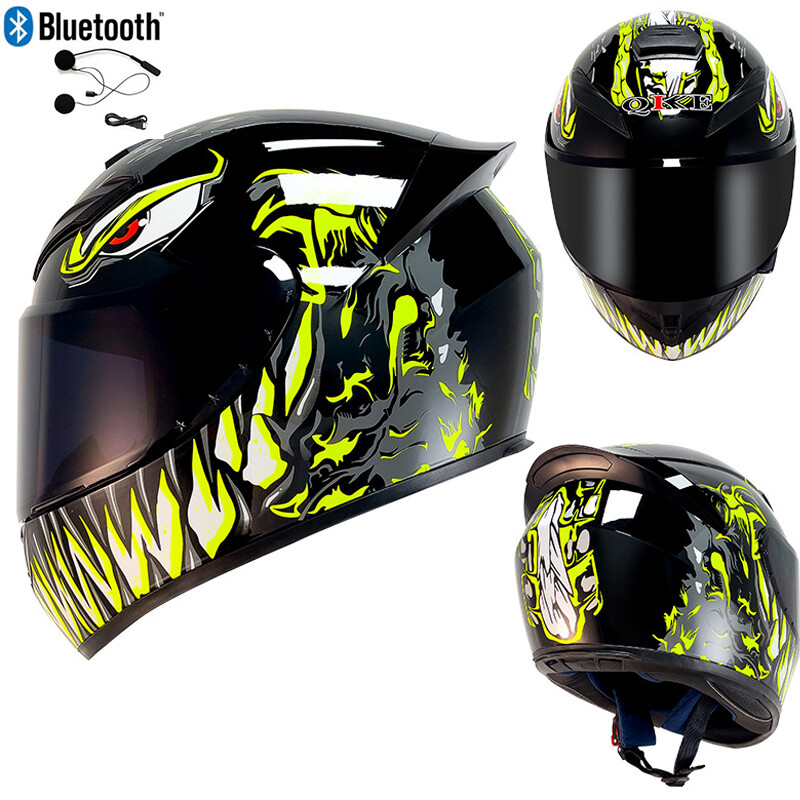 DOT Bluetooth Full face Motorbike Helmets Street bike Crash Motorcycle Helmet