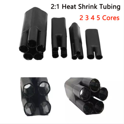 2:1 Ratio Heat Shrink Breakout Boots Adhesive Glue 2 3 4 5 Cores Cable Splitter