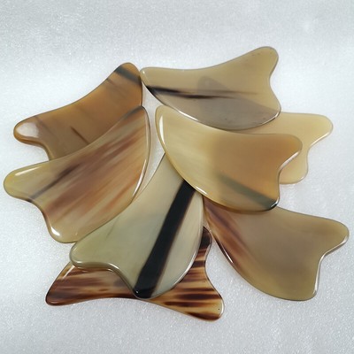 Natural Ox Horn Gua Sha Board Gouache Scraper Face Massager Facial Lift Scrap:yy