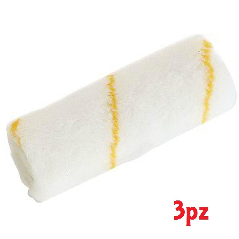 Set 3 Pezzi Ricambio Rullo Manuale Per Pittura Pelo Lungo Lunghezza 10cm dfh