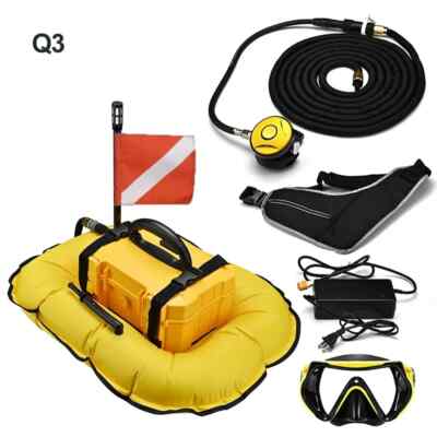 Q3 Scuba Diving Snorkel Equipment Diving Mobile Ventilator Tankless Snorkel 10M