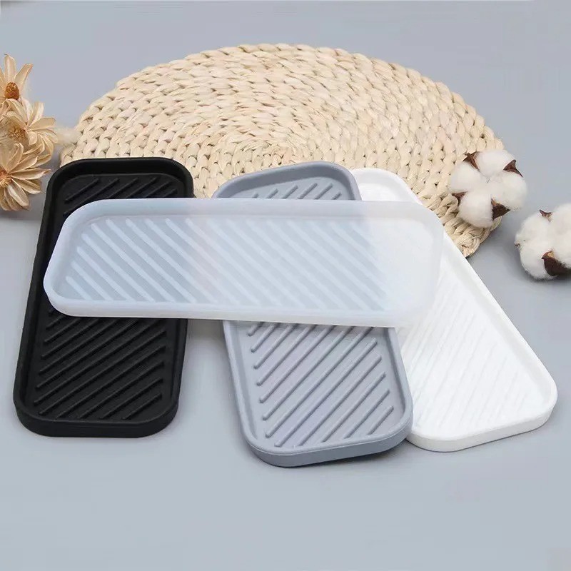 Silicone Sponge Holder Drying Mat Non-Slip Heat Resistant Kitchen Bathroom