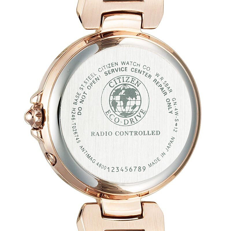 Pre-owned Citizen Xc Happy Flight Ec1037-51a Eco-drive Radio Solar Watch Sakura Gold Women