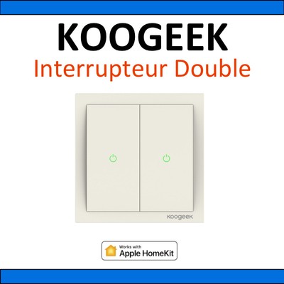 KOOGEEK Interrupteur Double - Domotique - Compatible IOS Android - App HomeKit