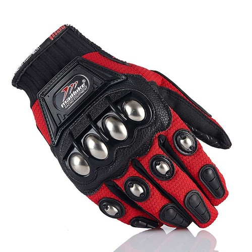 Men's Stainless Steel Armour Motorcycle Gloves Sport