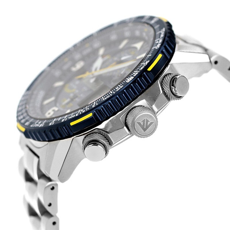 Pre-owned Citizen Promaster Sky Blue Angels Jy8078-52l Eco-drive Solar Atomic Men Watch In Silver
