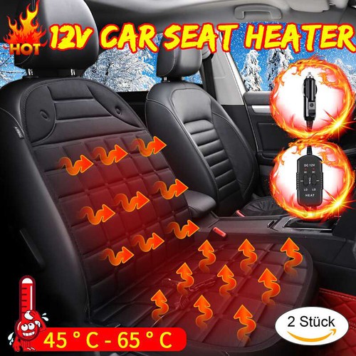 2er Auto Sitzauflage Sitzheizung Heizkissen Heizmatte universal 12V PKW 2 Stufen