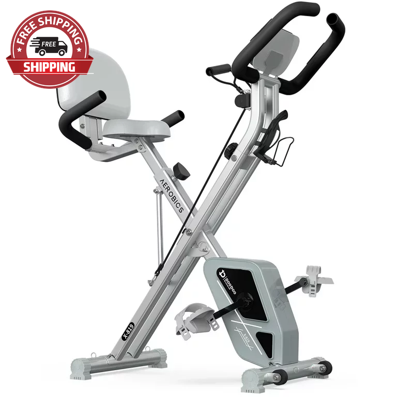 3In1 Foldable Exercise Bike Indoor Cycling Bike Magnetic Stationary Bike Fitness