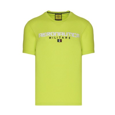 

Мужская футболка Aeronautica Militare TS2064 зеленая флуоресцентная с логотипом E2023, Fluorescent green