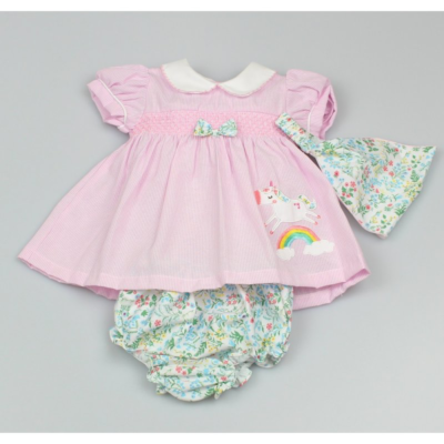 Smocked store rainbow dress