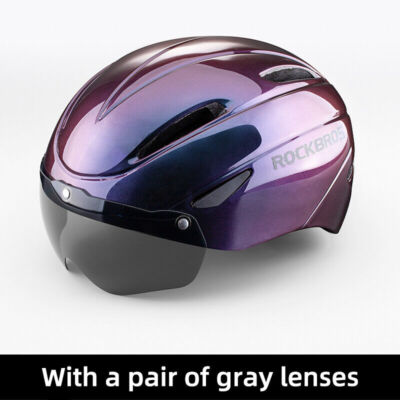 ROCKBROS Cycling Helmet Detachable Anti-Fog Goggles With LED Rear Light Unisex