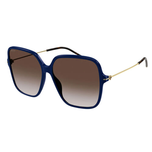 Pre-owned Gucci Gg1267s 004 Blue/gold/red Gradient 60-15-145 Sunglasses Authentic In Red Gradint