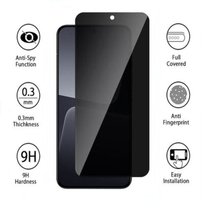 For Xiaomi Redmi Note 13 12 Pro 11 10 9 Privacy Tempered Glass Screen Protector