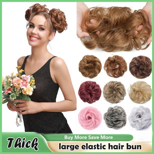 Hair Bun Ponytail Thick Messy Bun Hair Piece Scrunchie Updo Warp Hair Extension