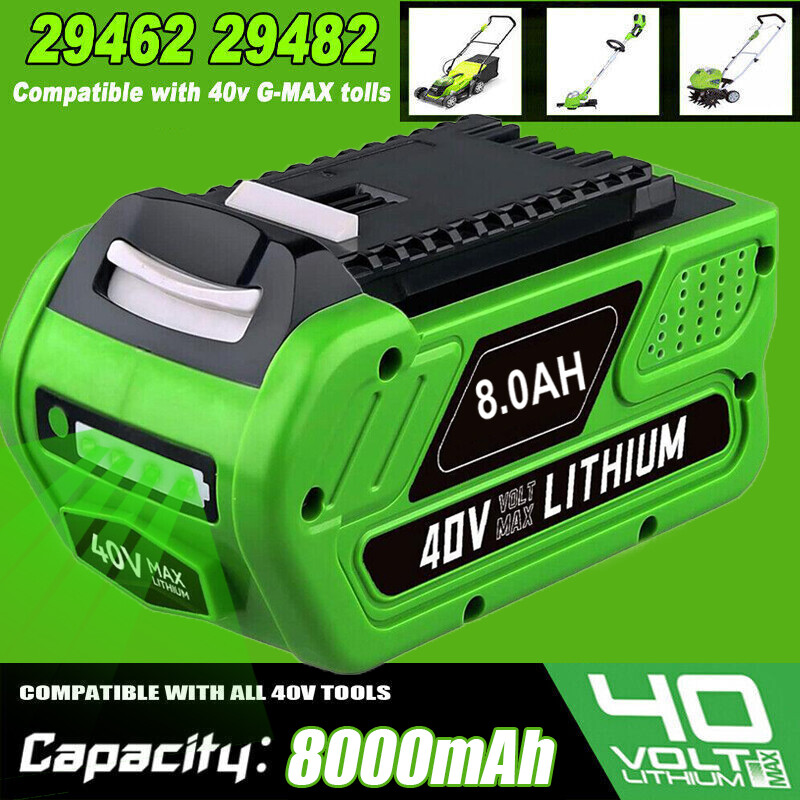 4.0/6.0/8.0AH For Greenworks 40V G-MAX Lithium Battery 29462