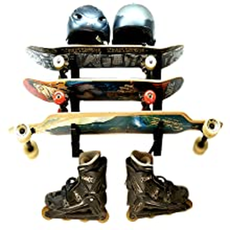 Skateboard and Longboard Storage Rack Wall Mount Display Home Garage Organizer