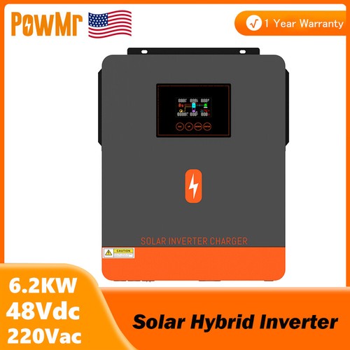 6.2KW 48V On/Off-Grid Solar Hybrid Inverter AC220V 120A Solar Charger Controller
