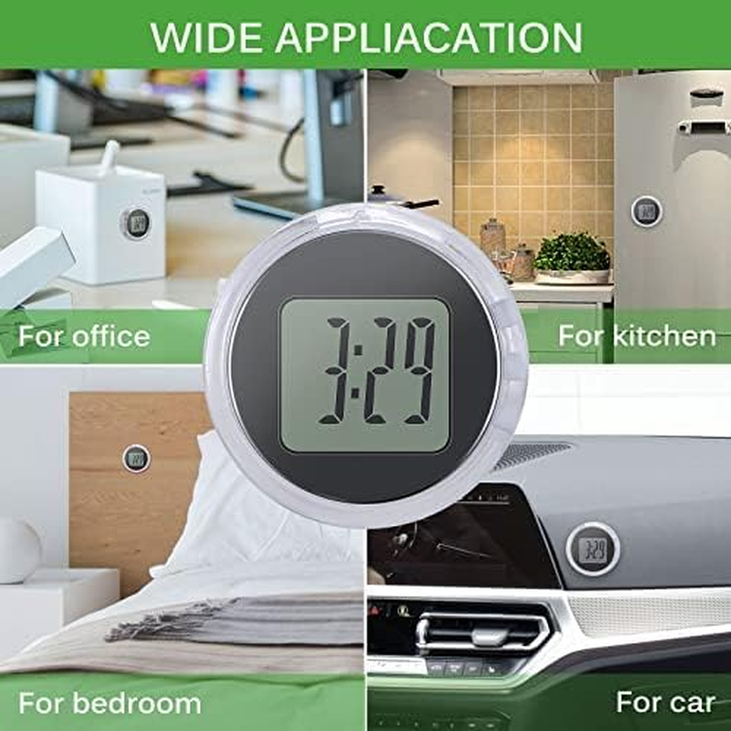 Motorcycle Digital Clock, 4-Pack Universal Waterproof Stick-On Motorbike