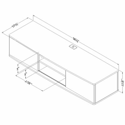South Shore Agora 57" Floating TV Stand