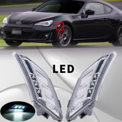 For 2013-2019 Toyota Subaru GT86 BRZ FR-S Clear Lens Bumper Side Marker Lights
