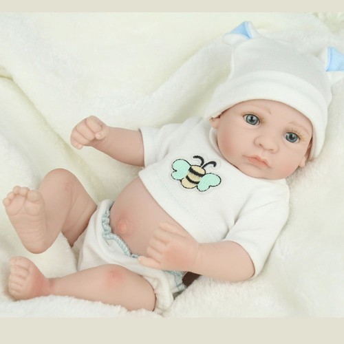 Handmade Newborn Lifelike Baby Dolls Full Body Vinyl Silicone Boy Doll+Clothes